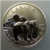 Image 1 : 2011 CANADIAN GRIZZLY BEAR ONE OUNCE .9999 SILVER FROM THE CANADIAN WILDLIFE