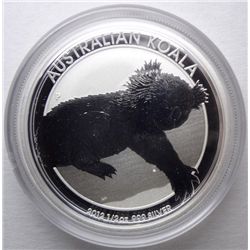 2012 AUSTRALIAN HALF DOLLAR KOALA, 1/2 OUNCE .999 SILVER BEAUTIFUL COIN