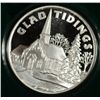 Image 2 : " GLAD TIDINGS " ONE OUNCE .999 SILVER ART ROUND WITH CAPSULE/GIFT BOX