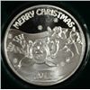 Image 2 : " MERRY CHRISTMAS 2012 " ONE OUNCE .999 SILVER ART ROUND WITH CAPSULE/GIFT BOX