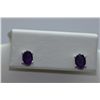 Image 1 : 7.00 CTW AMETHYST EARINGS .925 STERLING SILVER