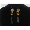 Image 1 : HEART-LEAF-SHELL DANGLING EARRINGS