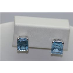 23.45 CTW BLUE TOPAZ EARRING .925 STERLING SILVER