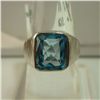 Image 1 : 34.00 CTW BLUE TOPAZ RING .925 STERLING SILVER