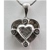 Image 1 : Genuine 0.44 ctw Round Cut Diamond Heart Pendant 10k