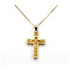 Image 2 : Genuine Cross Pendant Necklace 14k