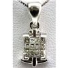 Image 1 : Genuine 0.22 ctw Diamond Invisible Anchor Pendant 18k