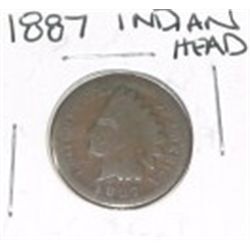 1887 INDIAN HEAD PENNY *NICE EARLY CENT-PLEASE LOOK AT PICTURE TO DETERMINE GRADE*!!