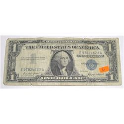 1957 SERIES $1 SILVER CERTIFICATE SERIAL #E97824623A *NICE EARLY U.S. BILL!!