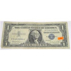 1957 SERIES B $1 SILVER CERTIFICATE SERIAL #X51815698A *NICE EARLY U.S. BILL!!