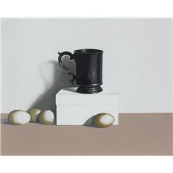 Liam Belton RHA (b.1947) - PEWTER TANKARD WITH EGGS, 2008