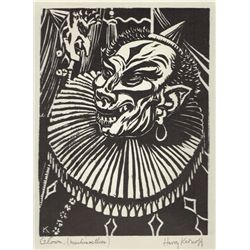 Harry Kernoff RHA (1900-1974) - CLOWN (MACHIAVELLIAN)