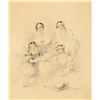 Image 1 : Edward Hayes RHA (1797-1864) - PORTRAIT OF A MOTHER AND HER THREE DAUGHTERS