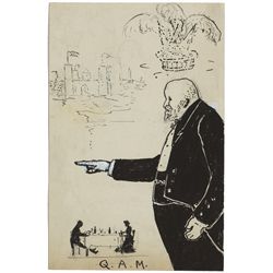 Robert Gregory (1881-1918) - RABBIT COURSING, 1903, EATING CAKE and GENTLEMAN IN DINNER JACKET (SET 