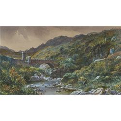 Henry Albert Hartland (1840-1893) - NEAR CLIFDEN and POOKEEN BRIDGE, INVERIN, CONNEMARA (A PAIR)