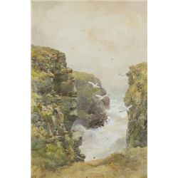 Helen O'Hara (1846-1920) - COASTAL SCENE WITH SEAGULLS