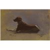Image 1 : A.L. Townsend (Act. c.1900) - RESTING HOUND, 1895