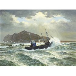 Neville Henderson  - TRAWLERS ON ROUGH SEAS, HOWTH, COUNTY DUBLIN (A PAIR)