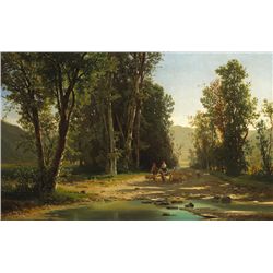 Gerolamo Trenti (Italian, 1828-1898) - HERDING SHEEP