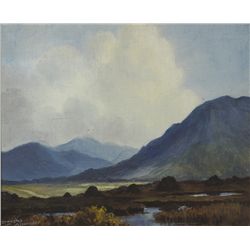 Douglas Alexander (1871-1945) - TURF STACKS, NEAR LEENANE, CONNEMARA