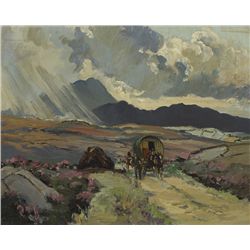 Anne Primrose Jury RUA (1907-1995) - HEAVY SHOWERS NEAR GLEN VILLAGE, COUNTY DONEGAL
