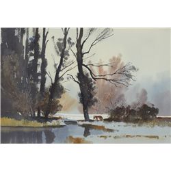 John Skelton (1923-2009) - FOX IN WINTER, COUNTY MEATH, 1987