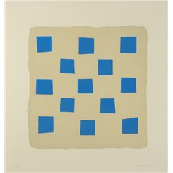 Breon O'Casey (1928-2011) - BLUE SQUARES and TRIANGLE INTO SQUARE II, 2001 (A PAIR)