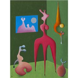Desmond Morris (b.1928) - GREEN ROOM, 2001