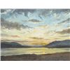 Image 1 : Claude Davidson  - MOUNTAINS AND LAKE BY SUN RISE