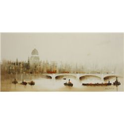 Anthony Robert Klitz (1917-2000) - LONDON BRIDGE AND SAINT PAUL'S