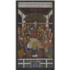 Image 1 : 20th Century Indian SchoolMINIATURE MUGHAL COURT SCENE, c.1950 oil on sandalwood; (1)each with prove