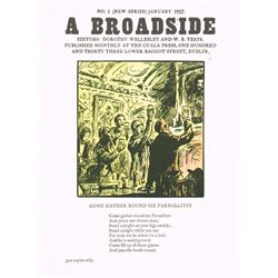 BROADSIDES NEW IRISH & ENGLISH SONGS, (A PAIR) (1971 reprints)  Edited by W.B. Yeats and Dorothy Wel