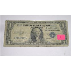 1935 SERIES G $1 SILVER CERTIFICATE BILL SERIAL #C01019888J *NICE EARLY U.S. DOLLAR*!!