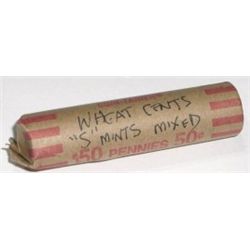 ROLL OF ALL "S" MINT WHEAT PENNIES 50 TOTAL *UNSEARCHED MIXED DATES & GRADES* ROLL CAME OUT OF SAFE!
