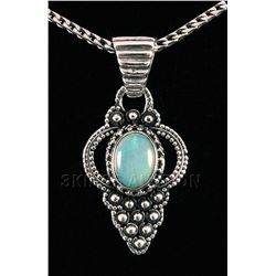 Cabochon Opal 14.77ctw Antique Design .925 Pendant