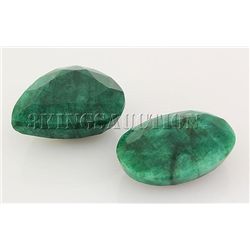 135.97ctw Faceted Loose Emerald Beryl Gemstone Lot of 2