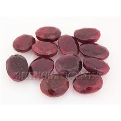 141.45ctw Faceted Loose Ruby Corrundum Gemstone 12pcs