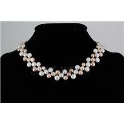 214.32CTW 12" WHITE-PEACH-LAVENDER SIOPAO NECKLACE META