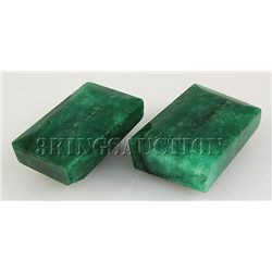 171.08ctw Faceted Loose Emerald Beryl Gemstone Lot of 2