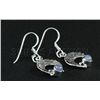 Image 2 : 0.54CT Cabochon Tanzanite Dangling .925 Earring 2.44g