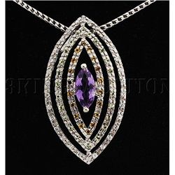Marquie Design 4.97g Silver w/ Amethyst Pendant 1.60ctw