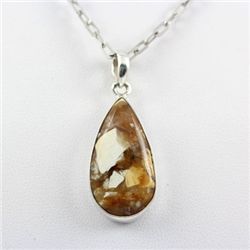 20.ctw Burro Creek Jasper Silver Pendant