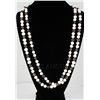 Image 1 : 885.00CTW Black&White Freshwater Pearl Necklace