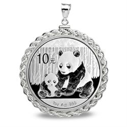 2012 1 oz Silver Panda Pendant (Rope-ScrewTop Bezel) 14