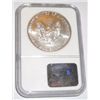 Image 2 : 2002 CERTIFIED SILVER EAGLE 1oz .999 SILVER *RARE CERTIFIED MS-69 BY NGC HIGH GRADE*