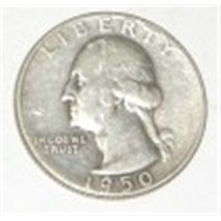 1950-S WASHINGTON SILVER QUARTER *NICE EARLY SILVER QUARTER!! QUARTER CAME OUT OF SAFE!!