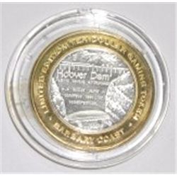 SILVER STRIKE .999 FINE SILVER $10 CASINO GAMING COIN *HOOVER DAM-BARBARY COAST* COIN WEIGHS 1.34ozs