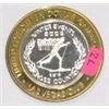 Image 1 : SILVER STRIKE .999 FINE SILVER $10 CASINO GAMING COIN *WINTER EVENTS 2002/LAS VEGAS CLUB* 1.34ozs!!