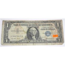 1957 SERIES $1 SILVER CERTIFICATE SERIAL #J76629615A *NICE EARLY U.S. BILL!!