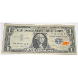 1957 SERIES A $1 SILVER CERTIFICATE SERIAL #H69665493A *NICE EARLY U.S. BILL!!